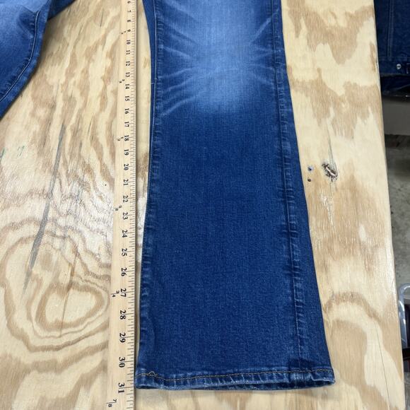 American Eagle Jeans Mens 30x32 Blue Original Boot Cut Blue Stretch Cowboy Denim - Picture 11 of 13